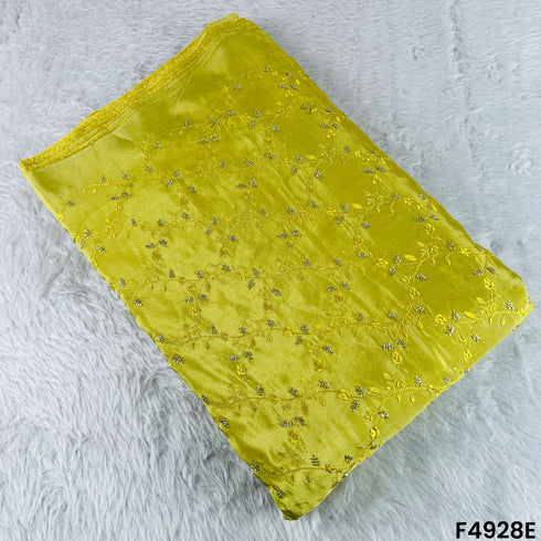 Cut Dana Thread Embroidered Simmer Tissue Fabric-F4928